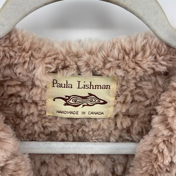 Paula Lishman beaver fur argyle knit button up V-neck vest - Picture 5 of 8